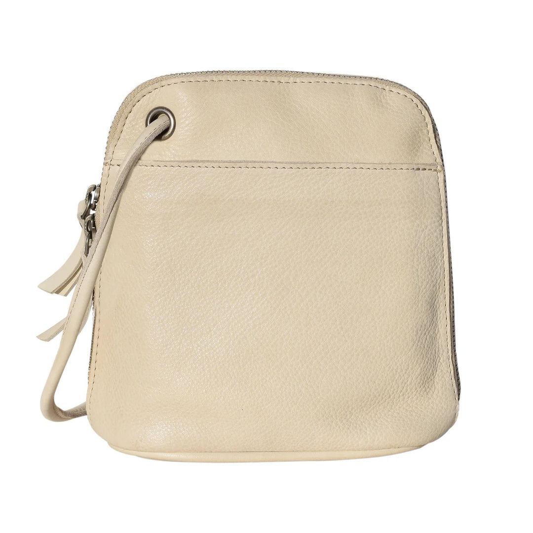 Lily Leather Crossbody Bag- Oat