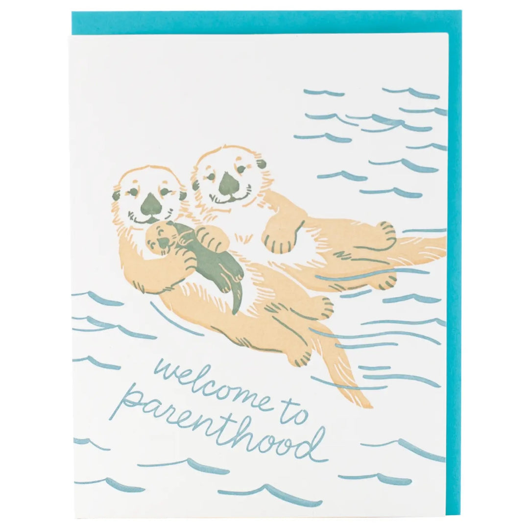 Otter Family Parents Card