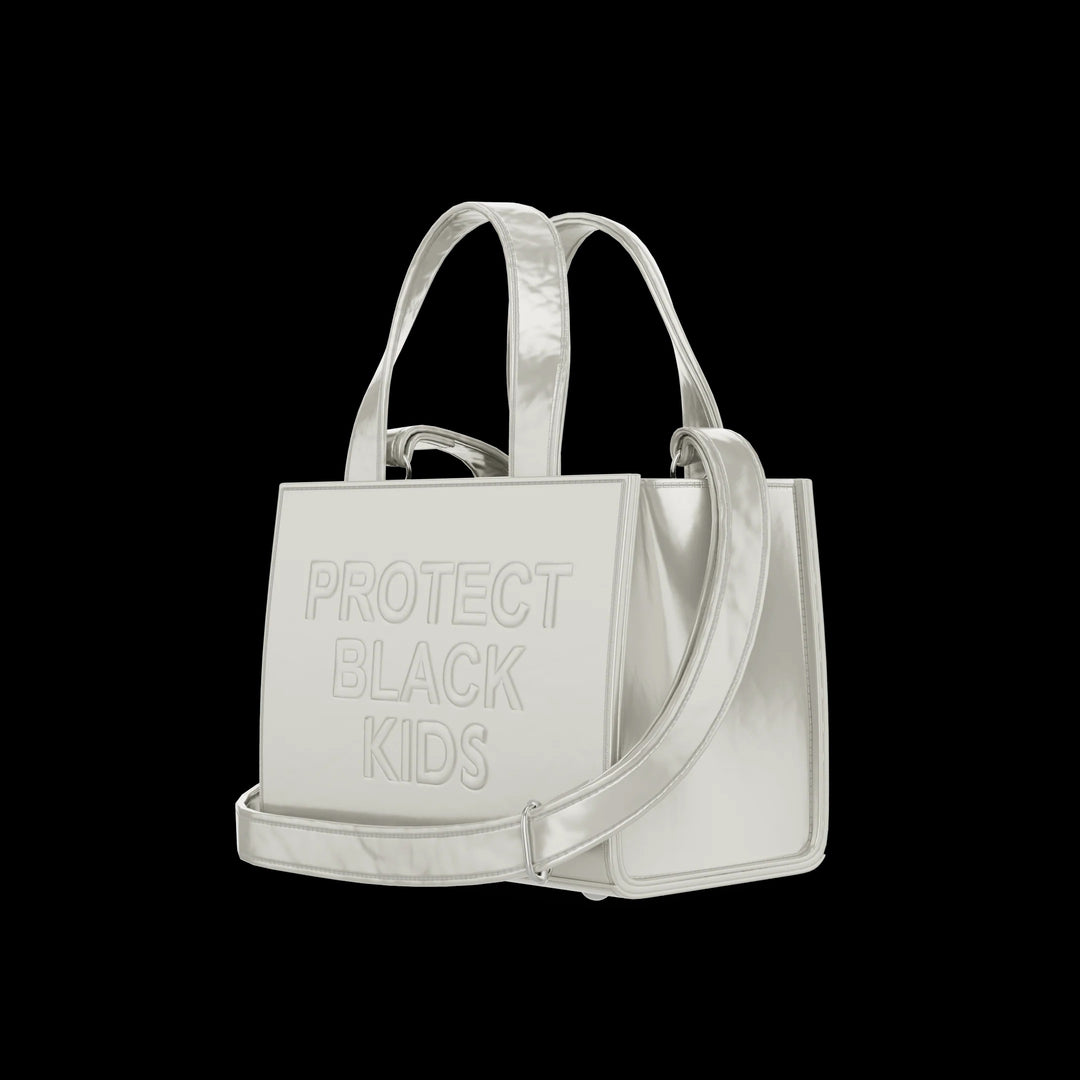 Protect Black Kids Mini Bag- Vegan Chrome