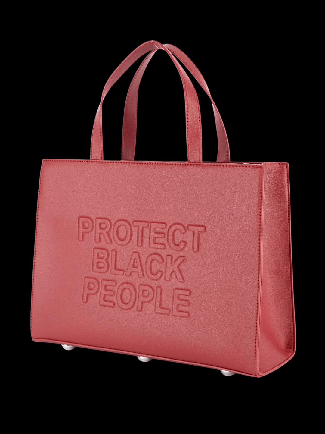 Protect Black People Bag- Vegan Burgundy