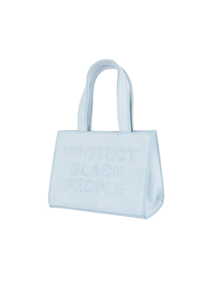 Protect Black People Mini Bag- Suede Glacial
