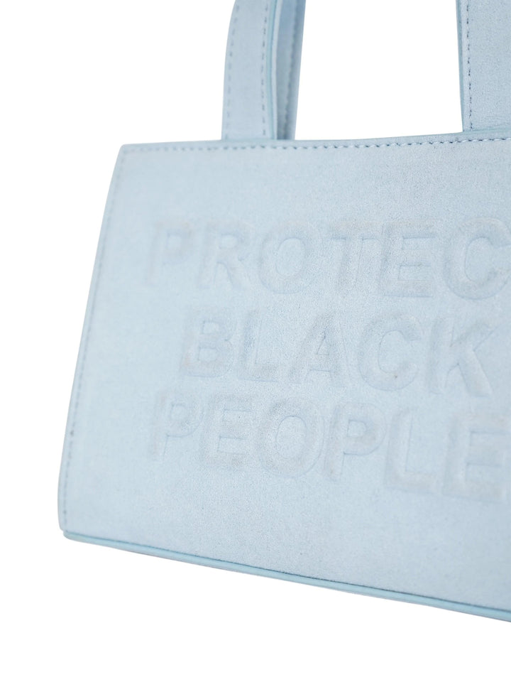 Protect Black People Mini Bag- Suede Glacial