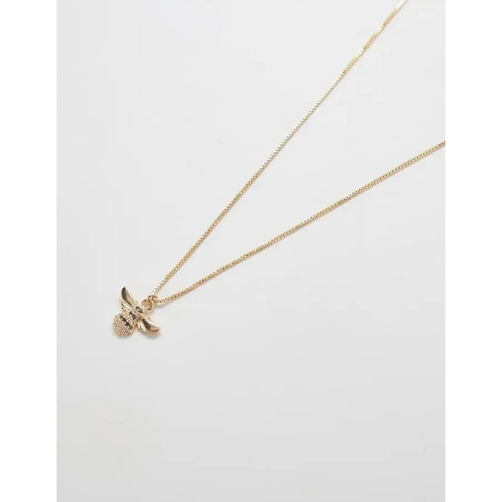 Pave Bee Necklace