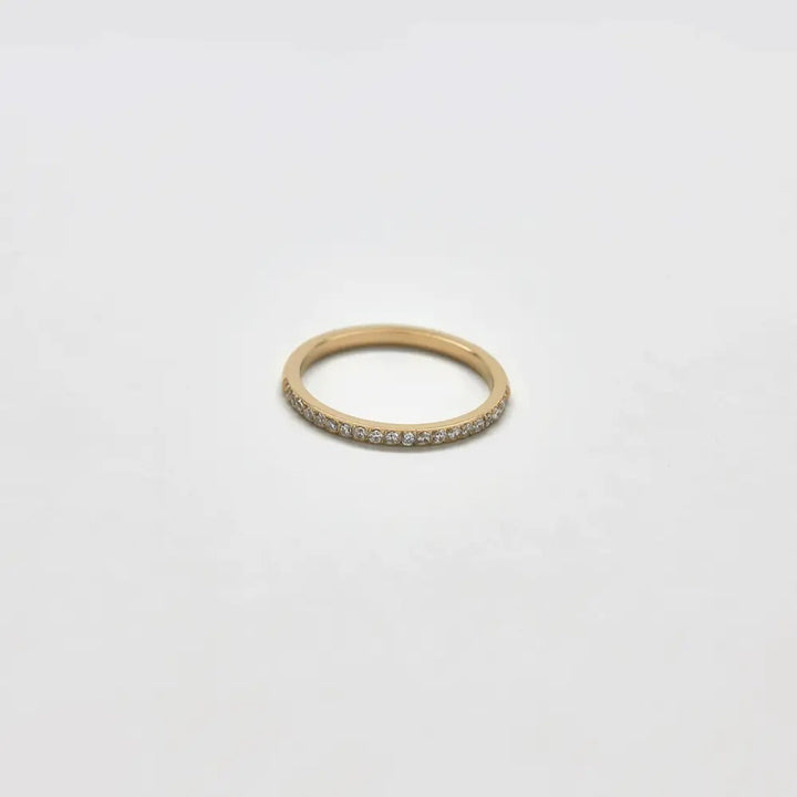 Pave Gold Stacking Ring