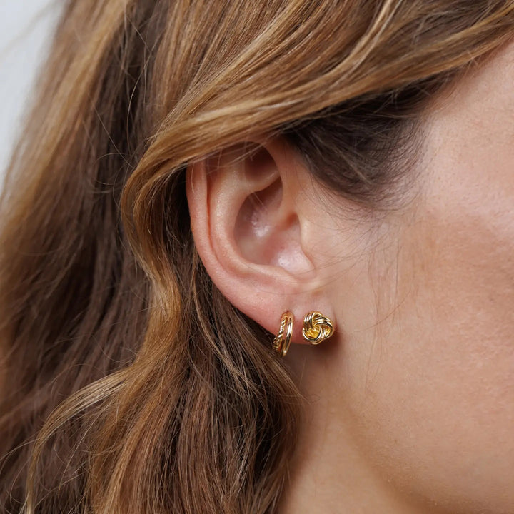 Petite Gold Knot Earrings