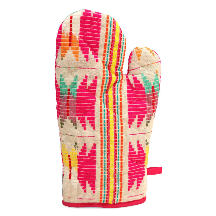 Pink Star Oven Mitt/Pott Holder Set