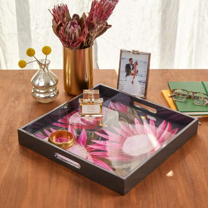 Protea Pink Serving Tray