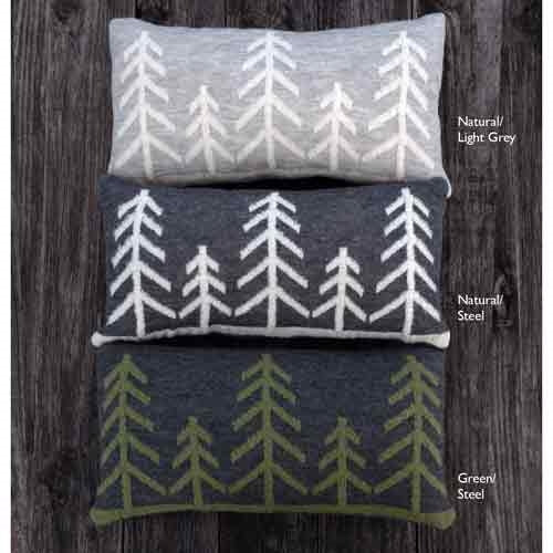 Tree Throw Pillow - Natural/Steel