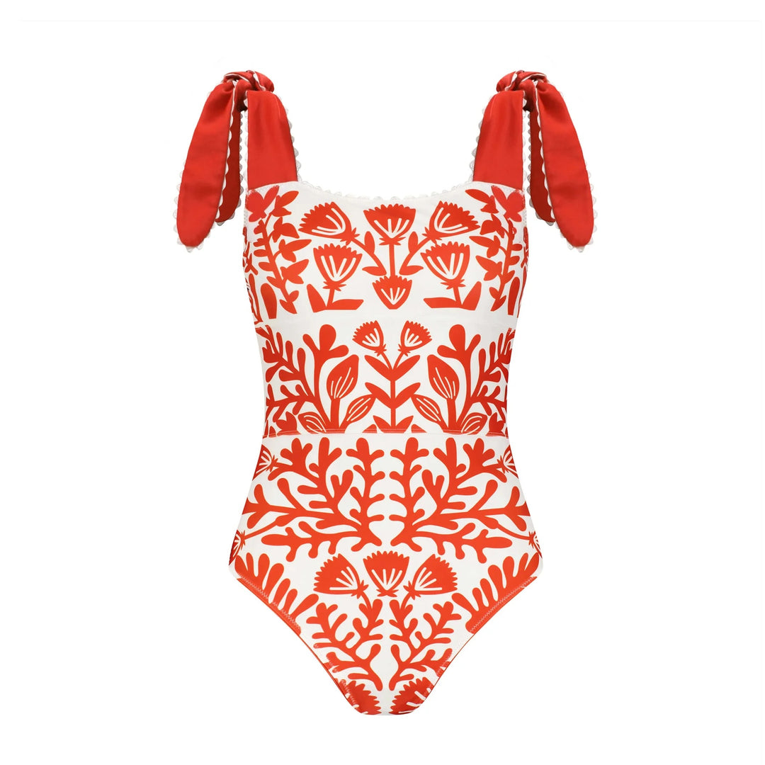 Red Coral Reversible Swimwear