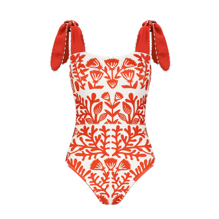 Red Coral Reversible Swimwear