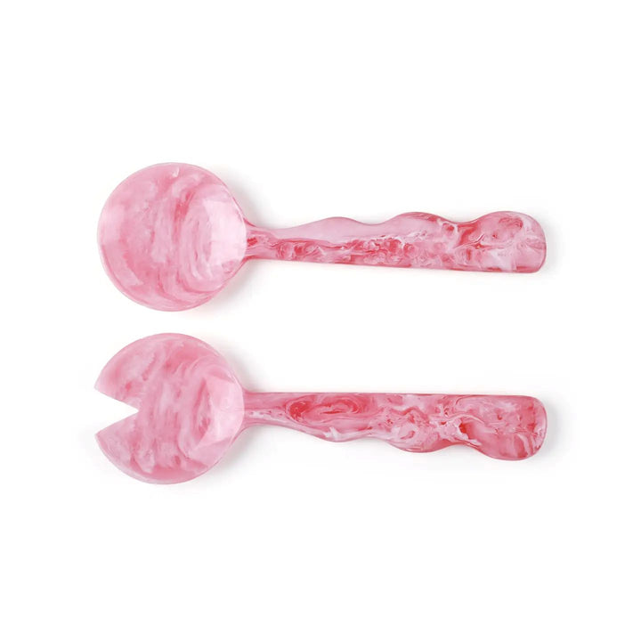 Resin Salad Servers - Pink