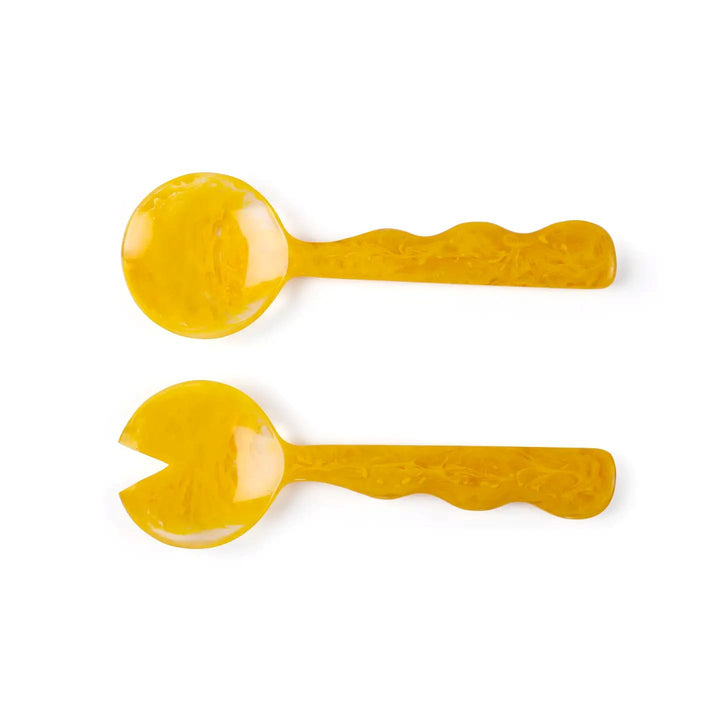 Resin Salad Servers - Yellow