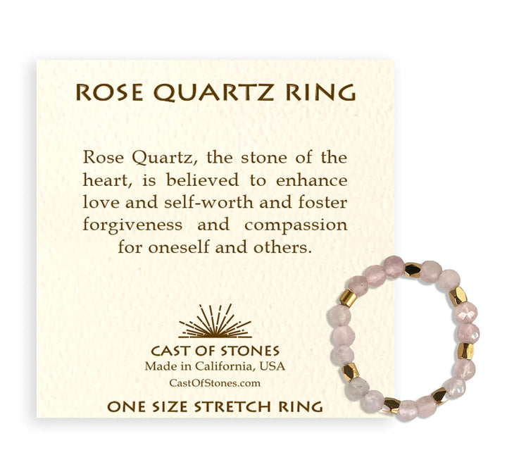 Rose Quartz Gemstone Ring