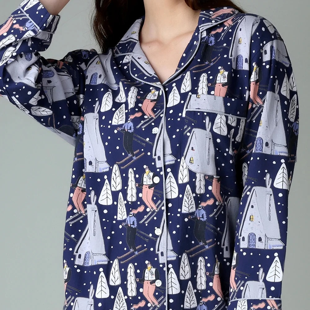 Ski Lodge Flannel Nightshirt