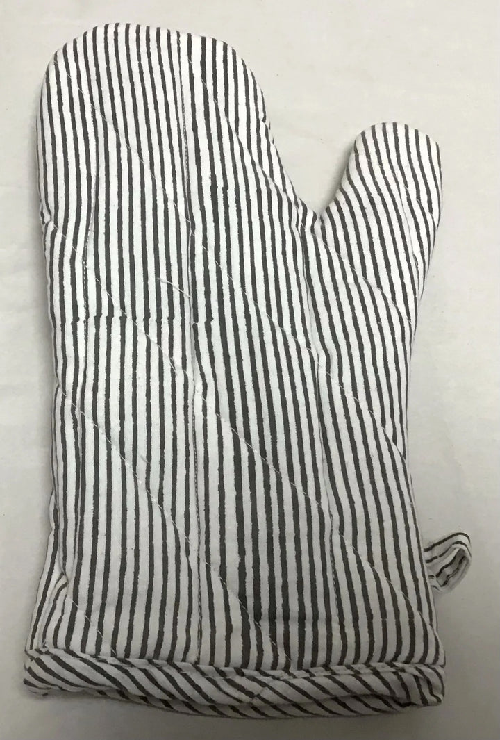 Striped Oven Mitt & Pot Holder Set