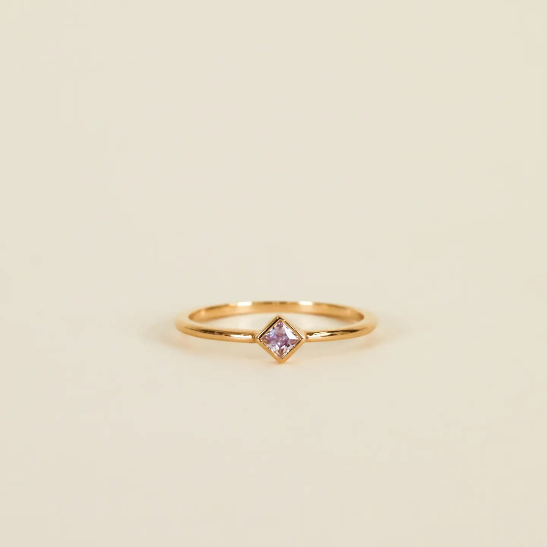 Ring- Diamond Stud Lavender