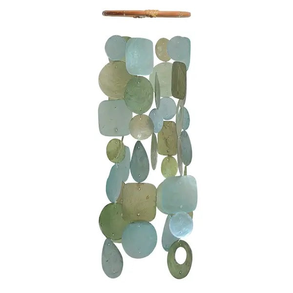 Tidal Pool Teal Capiz Wind Chimes