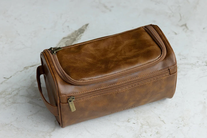 Garzini Toilet Bag- Cognac