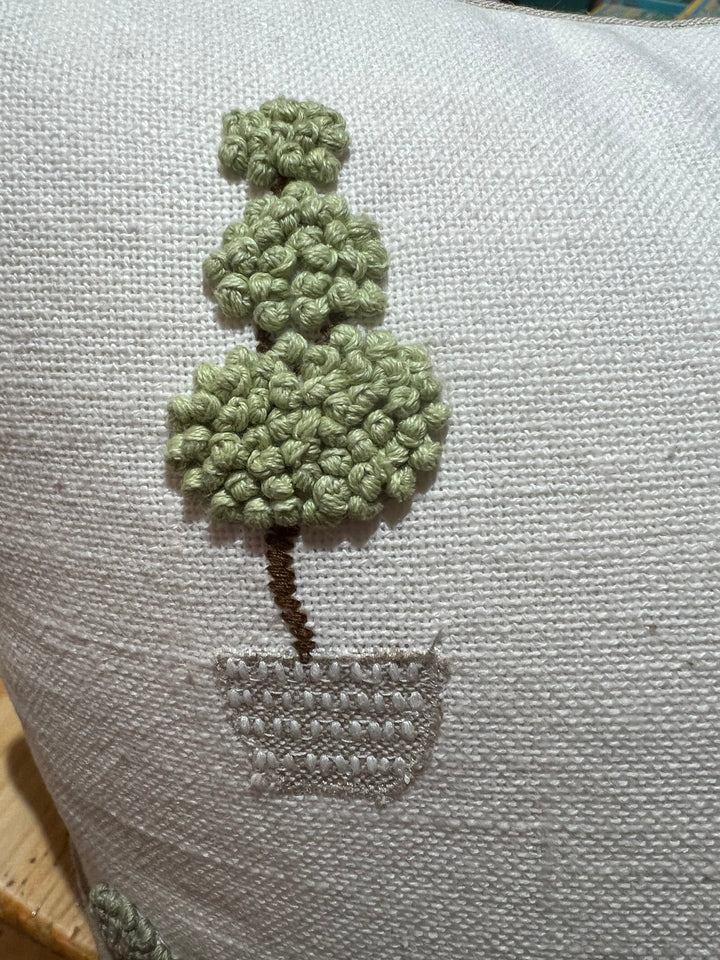 Topiary Green Pillow