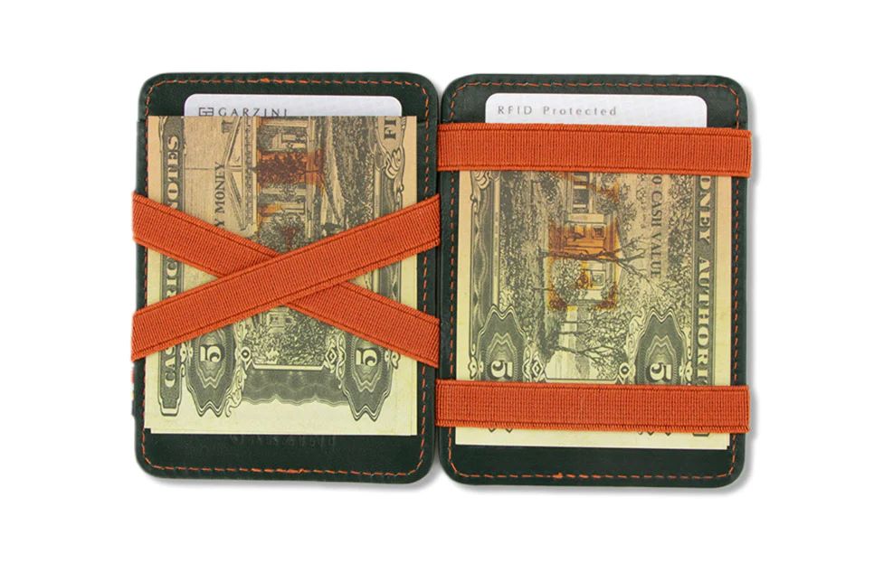 Garzini Urban Magic Wallet- Green & Orange