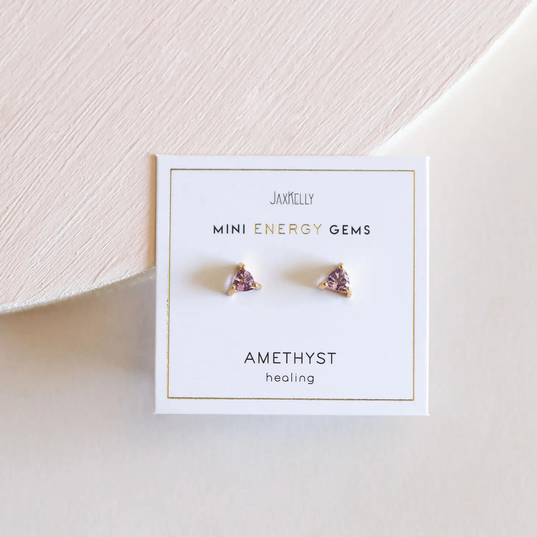 Amethyst  Mini Energy Gem Earring