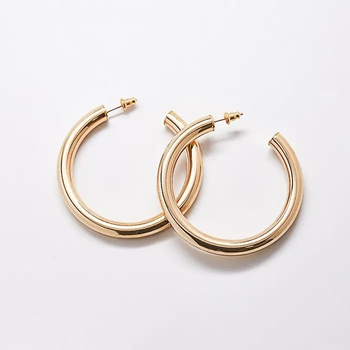 Chunky Gold Hoop Earrings