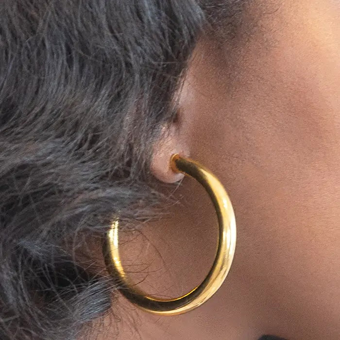 Chunky Gold Hoop Earrings