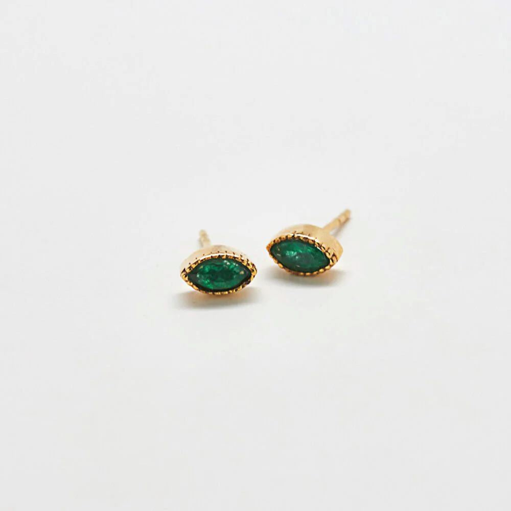 Jade Teardrop Stud Earrings