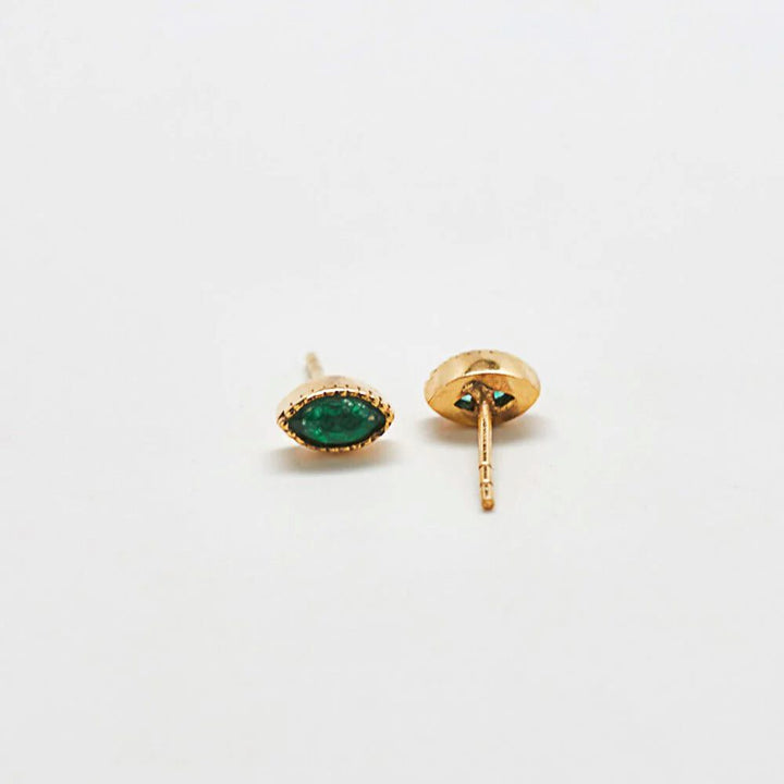 Jade Teardrop Stud Earrings