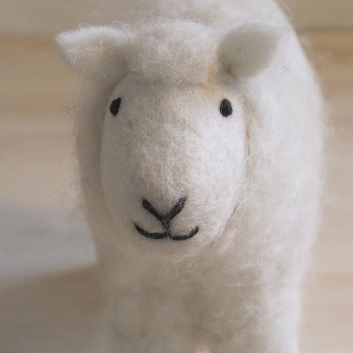 Hand Felted White Sheep