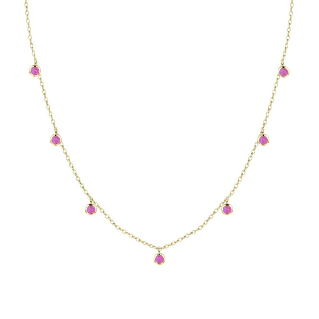 Fuchsia Opal Dew Drop Necklace