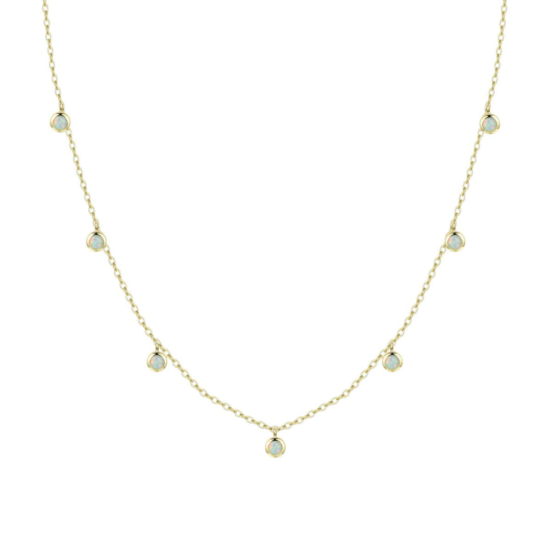 Light Green Opal Dew Drop Necklace