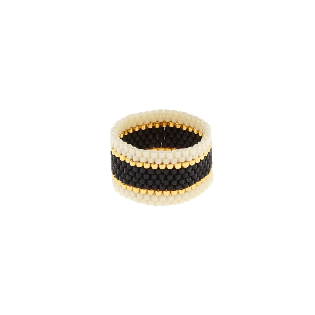 Woven Ring- Bl/Cr/Gold