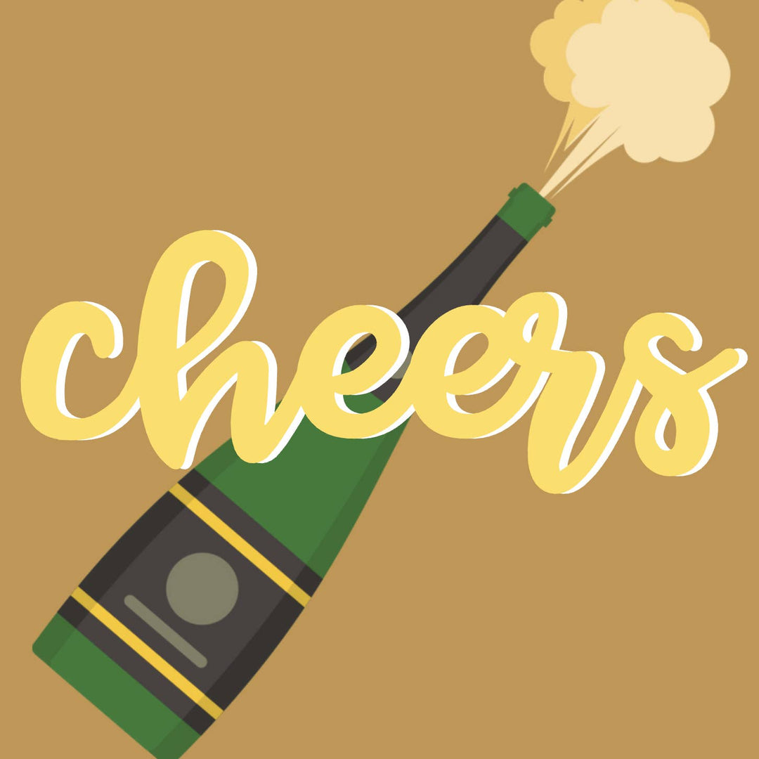 Cheers Bottle Card
