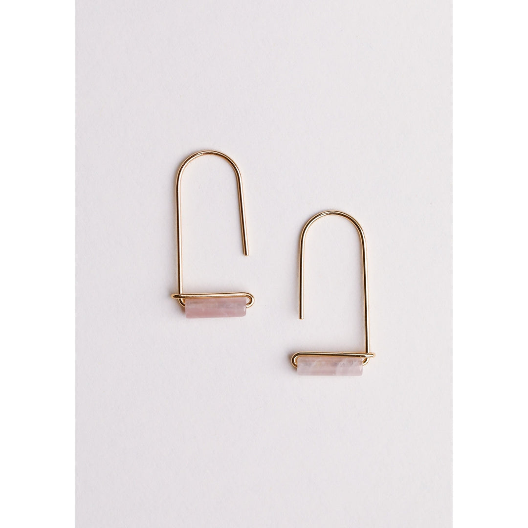 Drop Earring-Rose Quartz