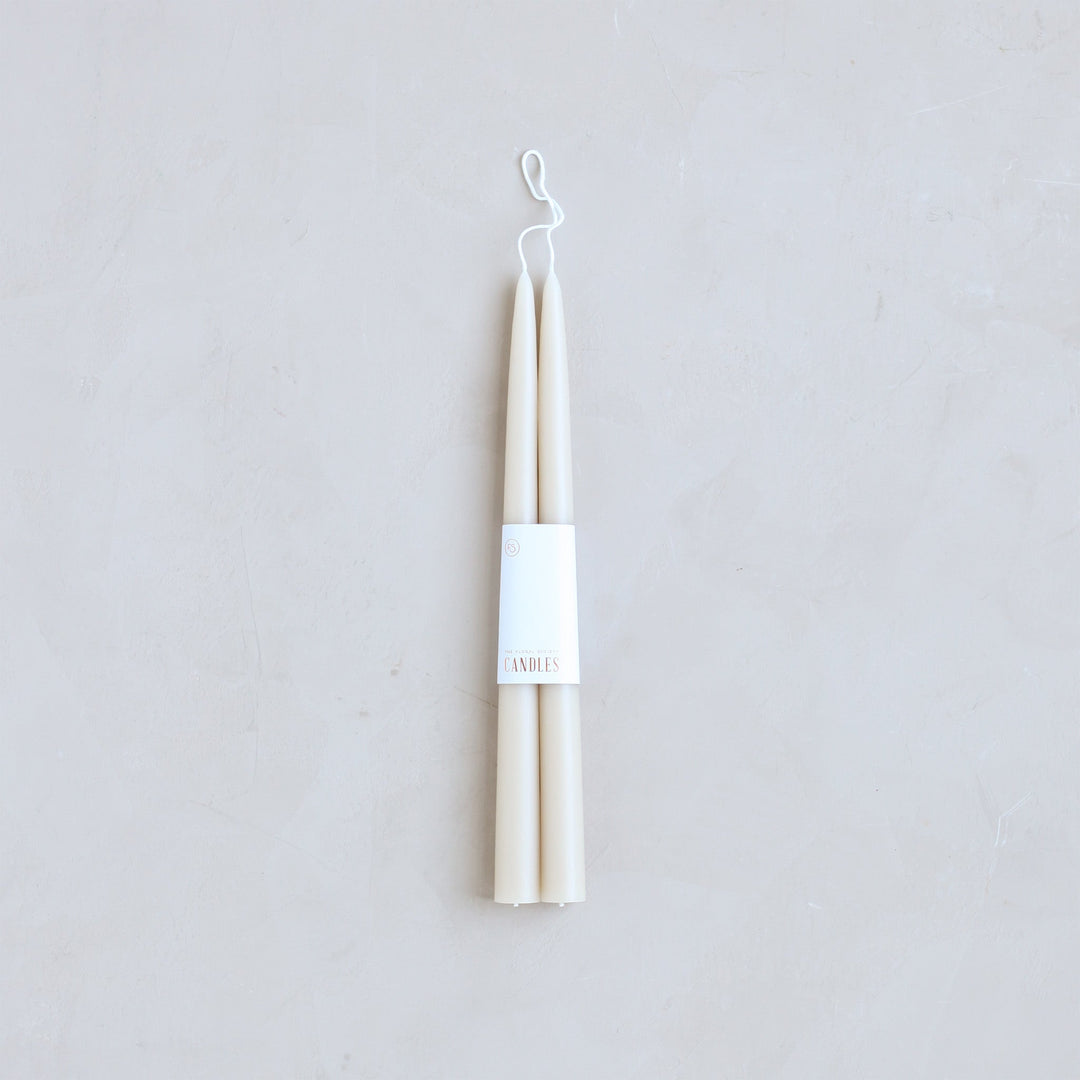 Dipped Tapered Candles 12" - Parchment
